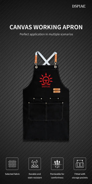 DSPIAE CAN-01 Canvas Working Apron / Płócienny fartuch roboczy – zdjęcie 3