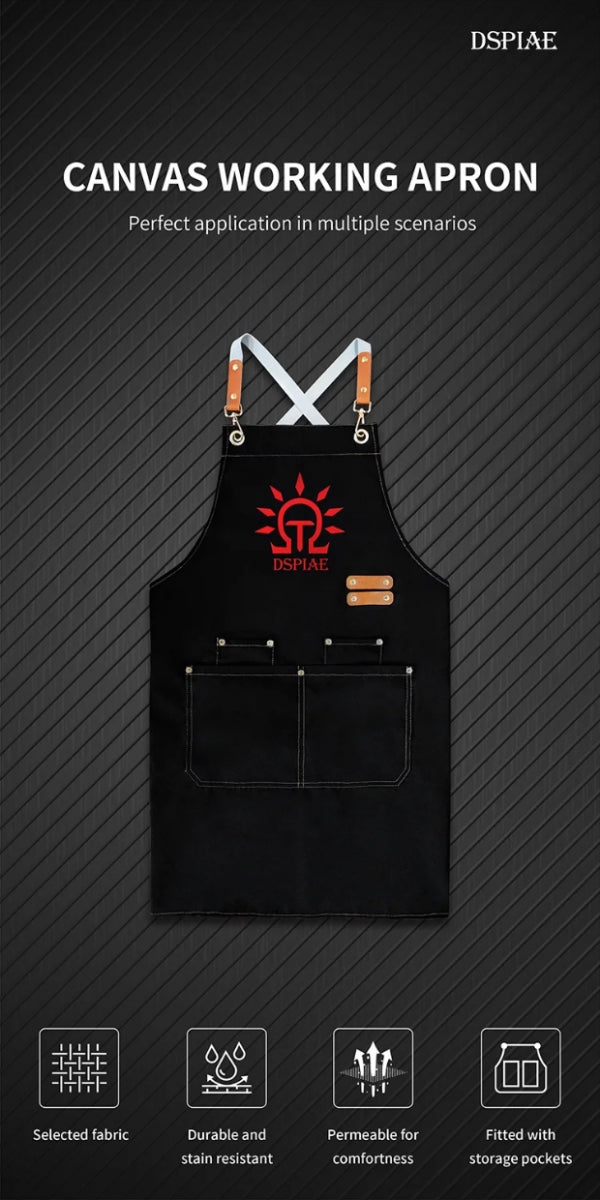 DSPIAE CAN-01 Canvas Working Apron / Płócienny fartuch roboczy – zdjęcie 3