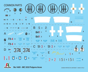 Italeri 1481 Macchi MC.202 Flogore &amp;quot;As&amp;quot; - 5 As de la Regia Aeronautica Versions 1/72 – image 7