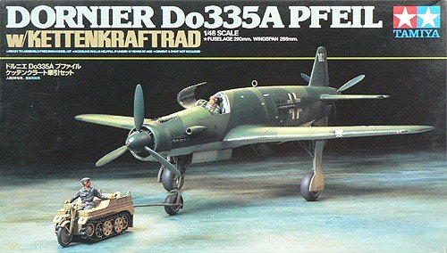 Tamiya 89598 Dornier Do335A Pfeil w/Kettenkraftrad 1/48