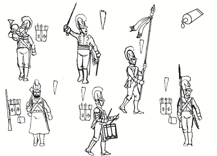 Hat 9315 Bavarian Infantry Action Poses 1/32