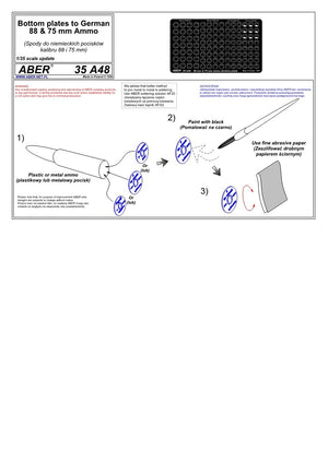 Aber 35A048 Fond pour étuis de projectiles de 88 et 75 mm (allemands) (1/35) – image 4