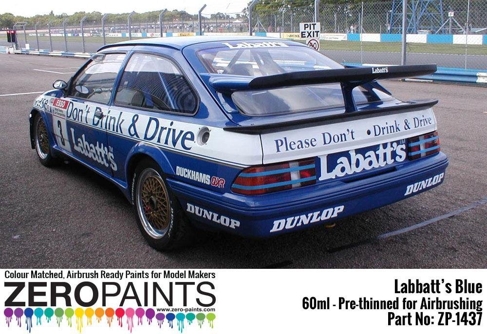 Zero Paints ZP-1437 - Labatt&amp;#39;s Blue Paint (BMW M3, Ford Sierra RS500 Cosworth) 60ml – immagine 3