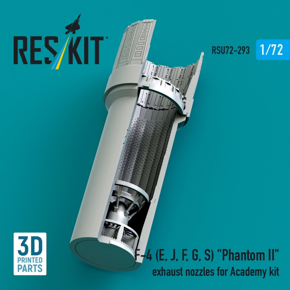 RESKIT RSU72-0293 F-4 (E, J, F, G, S) &amp;quot;Phantom II&amp;quot; exhaust nozzles for Academy kit (3D Printed) 1/72 – Bild 3