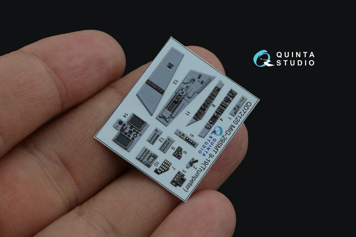 Quinta Studio QD72120 MiG-29SMT 9-19 3D-Printed coloured Interior on decal paper (Trumpeter) 1/72 – zdjęcie 5