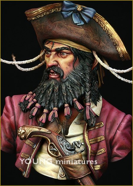 Young Miniatures YH1823 BLACK BEARD 1718 Queen Anne&amp;#39;s Revenge 1/10 – imagen 8