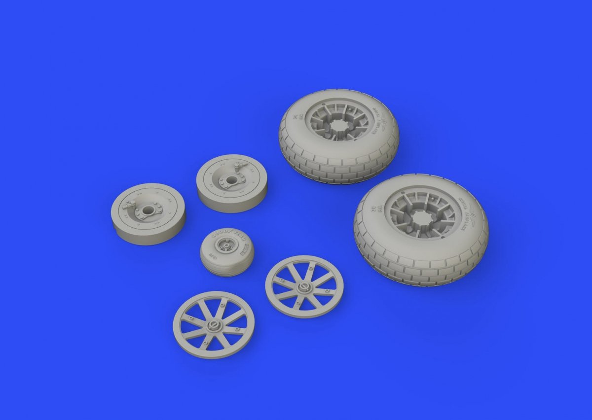Eduard 632143 P-40N wheels 1/32 – immagine 3