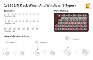 Very Fire IJN07 IJN Deck Winch and WIndlass (28 sets) 1/350 – Bild 2