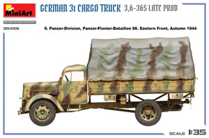MiniArt 35459 German 3t Cargo Truck 3.5-36s Late Production 1/35 – image 11