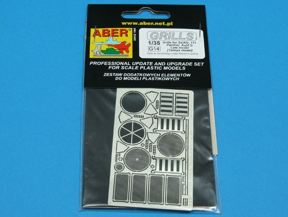 Aber 35G14 Grilles pour char allemand Sd.Kfz.171 Panther, Ausf.G dernier modèle (1/35)  – image 4