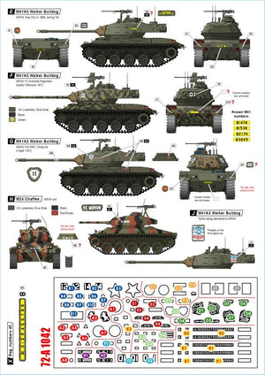 Star Decals 72-A1042 Vietnam 1. M24 Chaffee, M41 Walker Bulldog and M48A3 Patton inSouth Vietnamese army 1/72 – Bild 2