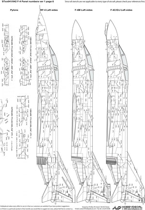 HobbyDecal ST32042V1 F-4 Panel numbers White stencil font ver 1 1/32 – Bild 7