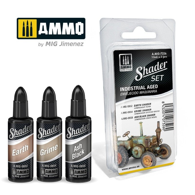 Munitions Mig 7326 SHADER Set Industrial Aged 3x10ml