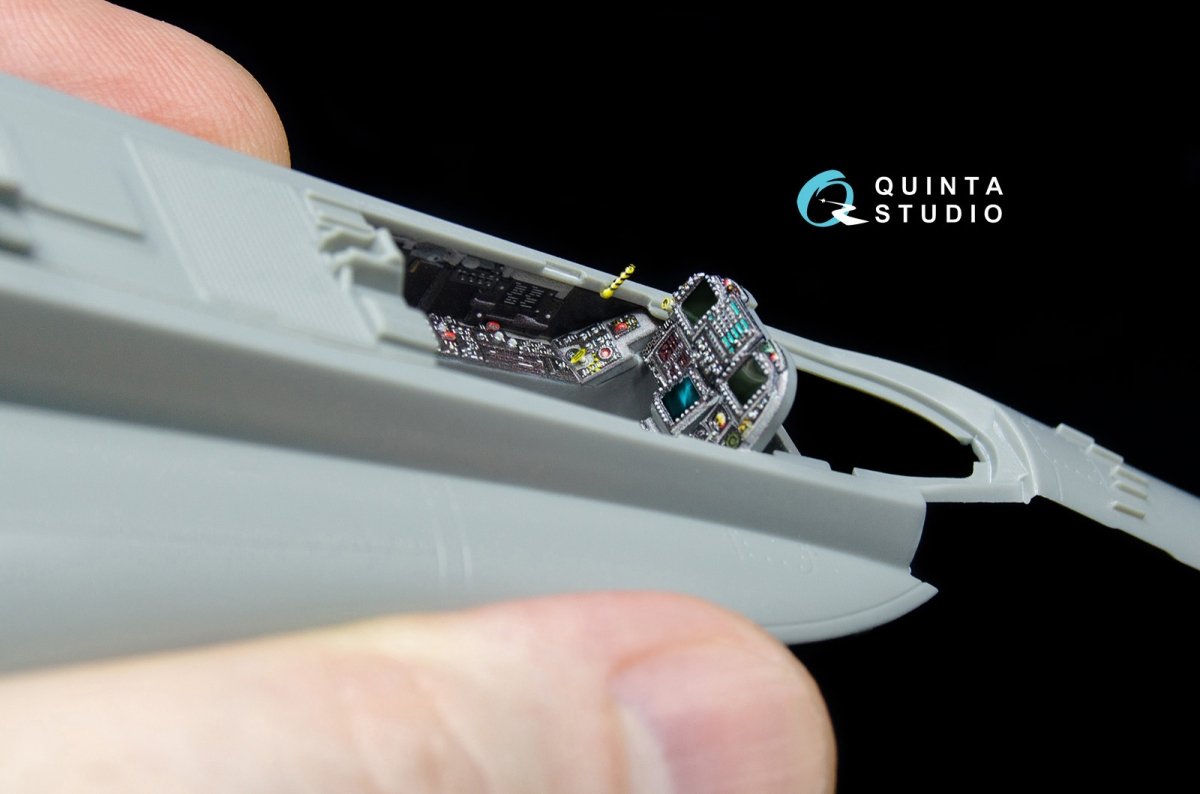 Quinta Studio QD48040 F/A-18С (late) 3D-Printed &amp;amp; coloured Interior on decal paper (for Kinetic) 1/48 – immagine 2