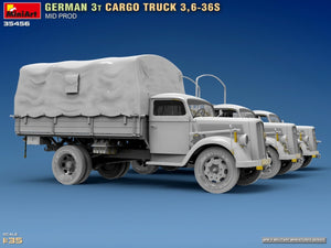 Miniart 35456 GERMAN 3T CARGO TRUCK 3,6-36S MID PROD 1/35 – Bild 8