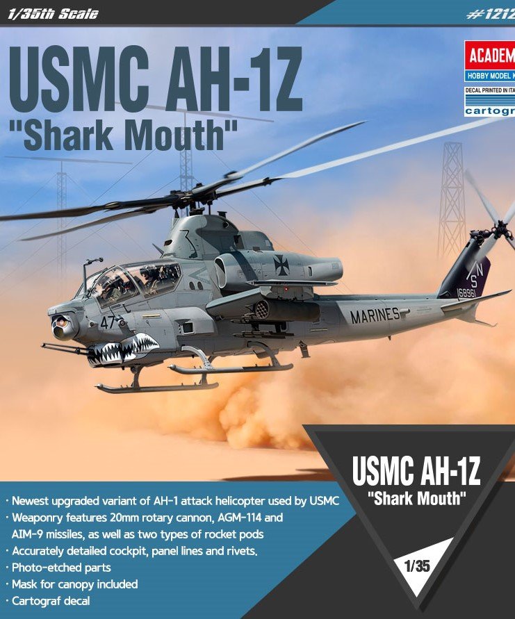 Academy 12127 USMC AH-1Z &amp;quot;Shark Mouth&amp;quot; 1/35 – imagen 2