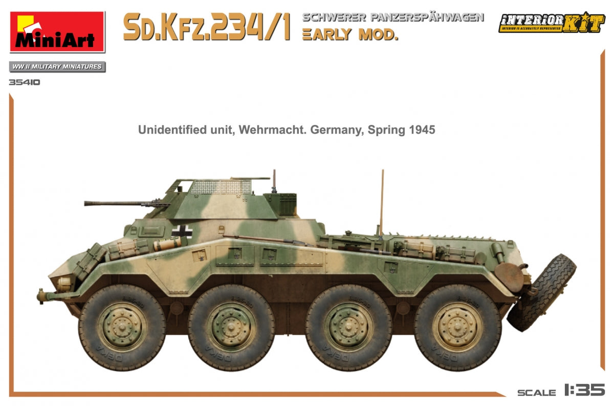 MiniArt 35410 Sd.Kfz.234/1 Schwerer Panzerspahwagen. EARLY MOD. INTERIOR KIT 1/35 – imagen 18