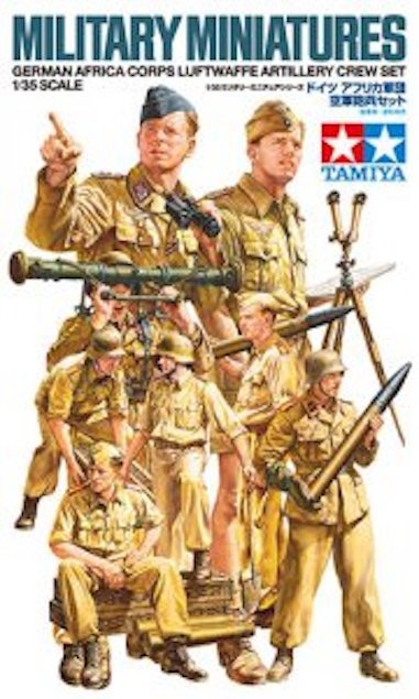 Tamiya 35343 Ensemble d'artillerie de la Luftwaffe du Corps allemand d'Afrique au 1/35