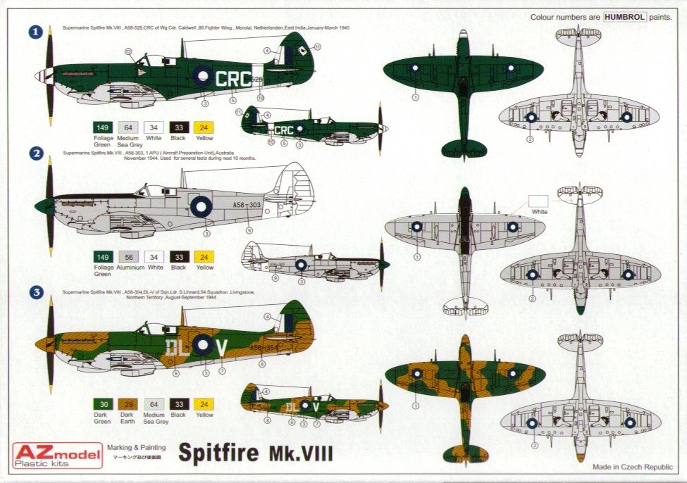 AZ Model AZ7380 Spitfire Mk.VIII RAAF 1/72 – immagine 2