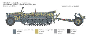 Italeri 6595 Sd. Kfz. 10 Demag D7 with 7,5 cm leIG 18 and crew 1/35 – Bild 3