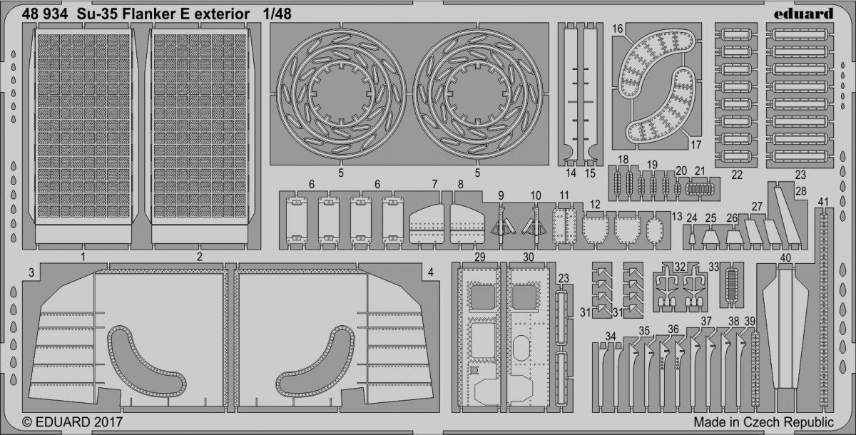 Eduard 48934 Su-35 Flanker E extérieur KITTY HAWK 1/48
