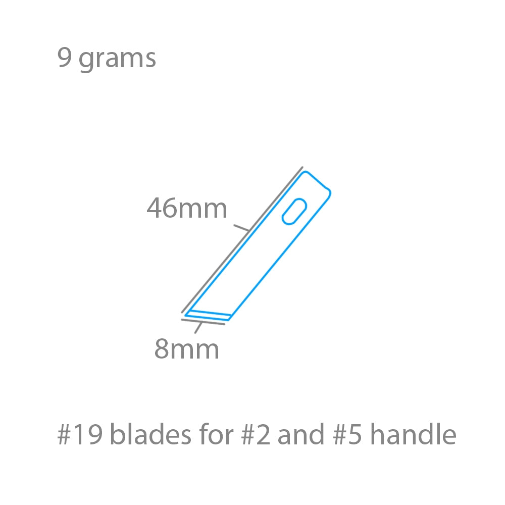 Modelcraft PKN2719 #19 Angled Chiselling Blades x 5 For #2 or #5 Handles – Bild 2