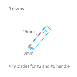 Modelcraft PKN2719 #19 Angled Chiselling Blades x 5 For #2 or #5 Handles – Bild 2
