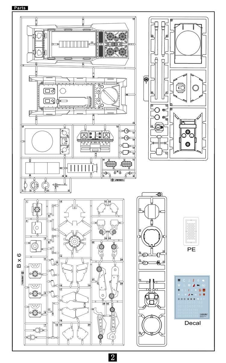 Modelcollect UA72126 Fist of War German WWII E-100 Supper Heavy Tank Nothung 1/72 – immagine 5