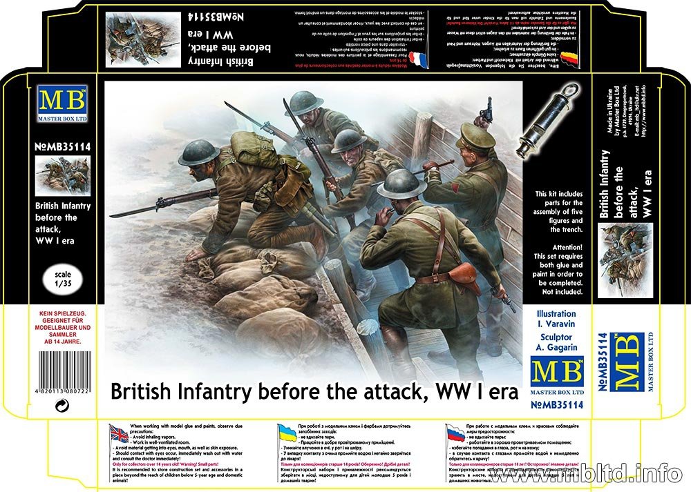 Master Box 35114 Infanterie britannique avant l'attaque de la Première Guerre mondiale