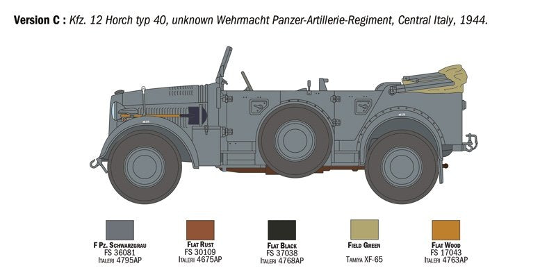 Italeri 6597 Horch 901 Typ 40 Kfz.12 1/35 – imagen 6