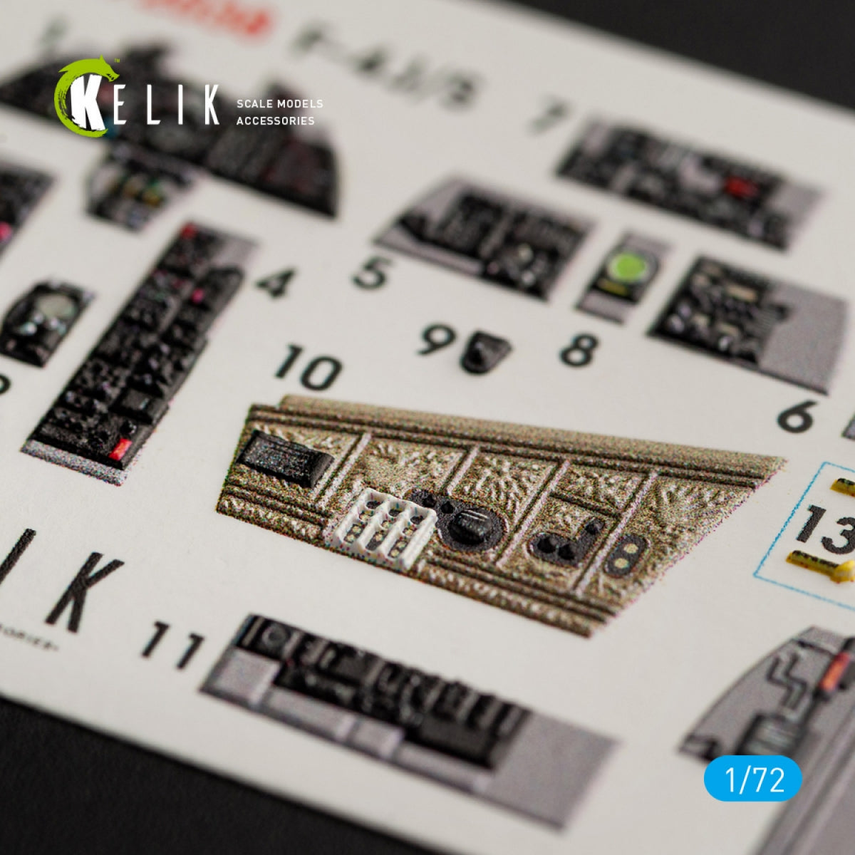 KELIK K72038 F-4J/S &amp;quot;PHANTOM II&amp;quot; INTERIOR 3D DECALS FOR HASEGAWA KIT 1/72 – immagine 2