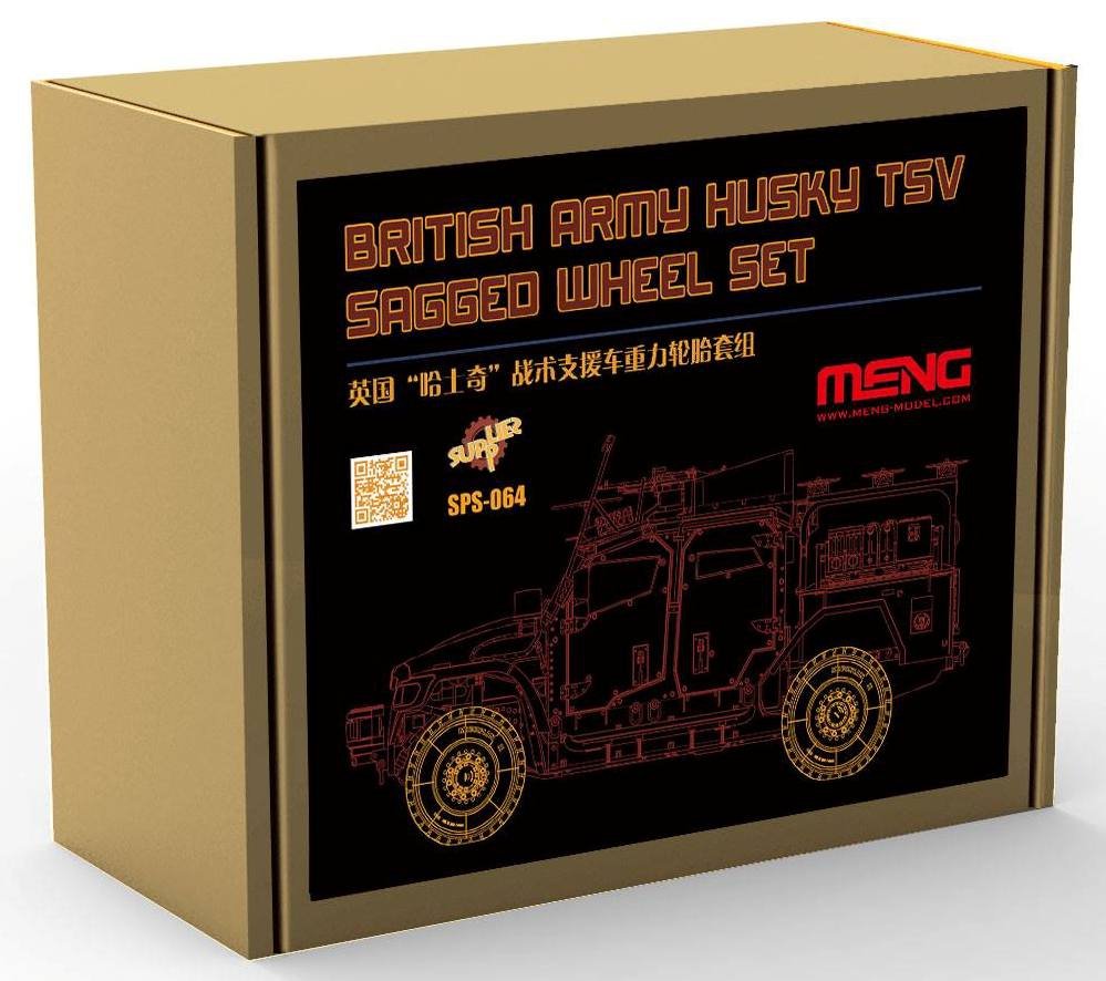 Meng Model SPS-064 British Army Husky TSV Sagged Wheel Set 1/35 – Bild 2