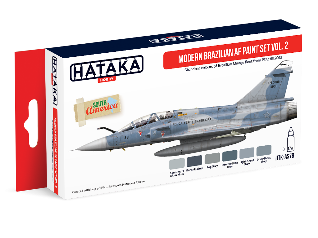 Hataka HTK-AS78 Modern Brazilian AF paint set vol. 2 6x17ml