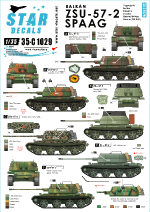 Star Decals 35-C1029 Yugoslavia (JNA), Serbia, Slovenia, Croatia, Bosnia Militia, Bosnia post war (OS-BiH) 1/35