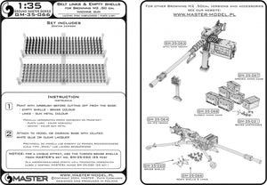 Master GM-35-066 Łączniki pasa nabojowego i puste łuski do karabinu Browning M2 .50 cal (150 szt.+150 szt.) 1/35 – Bild 9