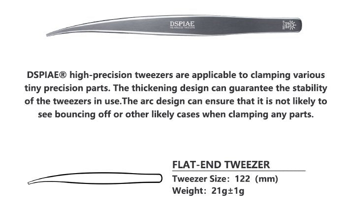DSPIAE AT-TZ02 Flat-End Tweezer / Pęseta z płaską końcówką – Bild 2
