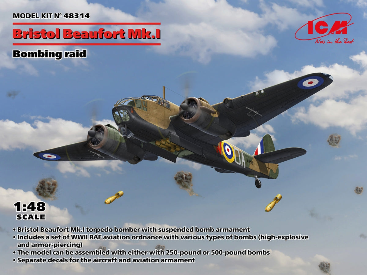 ICM 48314 Bristol Beaufort Mk.I. Bombing raid 1/48 – zdjęcie 2