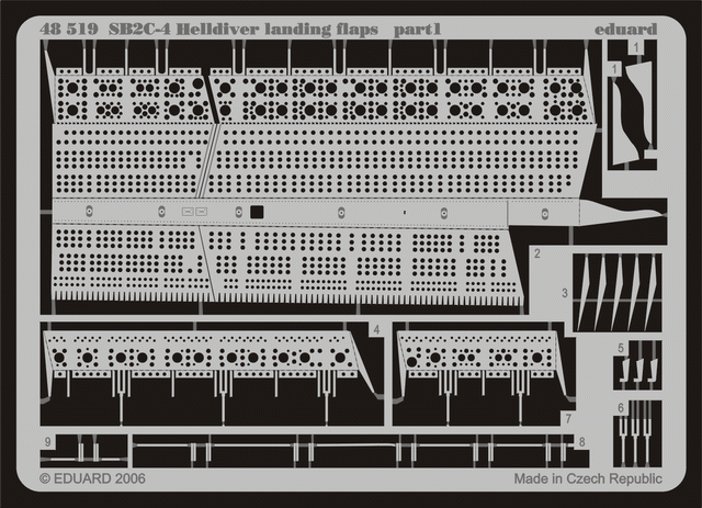 Eduard 48519 SB2C-4 landing flaps 1/48 (ACCURATE MINIATURES, MONOGRAM, REVELL) – immagine 2