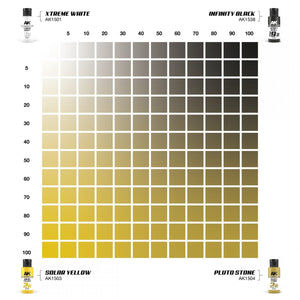AK Interactive AK1544 DUAL EXO SET 2 – 2A SOLAR YELLOW &amp;amp; 2B PLUTO STONE – Bild 2