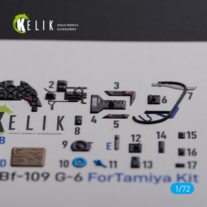 KELIK K72105 BF109 G-6 interior 3D decals for Tamiya kit 1/72 – Bild 4