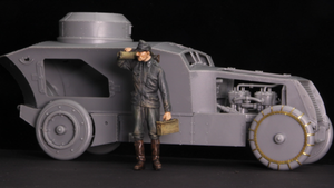 Copper State Models F35-017 Membre d&amp;#39;équipage de voiture blindée austro-hongroise avec mitrailleuse MG 1/35