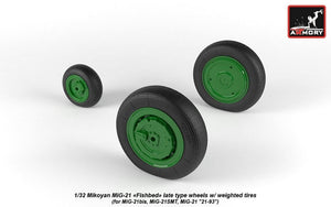 Armory Models AW32011 Mikoyan MiG-21 Fishbed wheels w/ weighted tires, late 1/32 – Bild 5