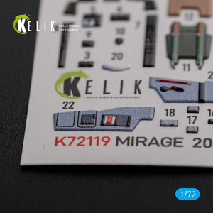 KELIK K72119 Mirage 2000C interior 3D decals forModelSvit kit 1/72 – immagine 4