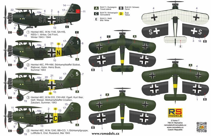RS Models 92284 Heinkel He-46C Nachtschlacht 1/72 – imagen 2