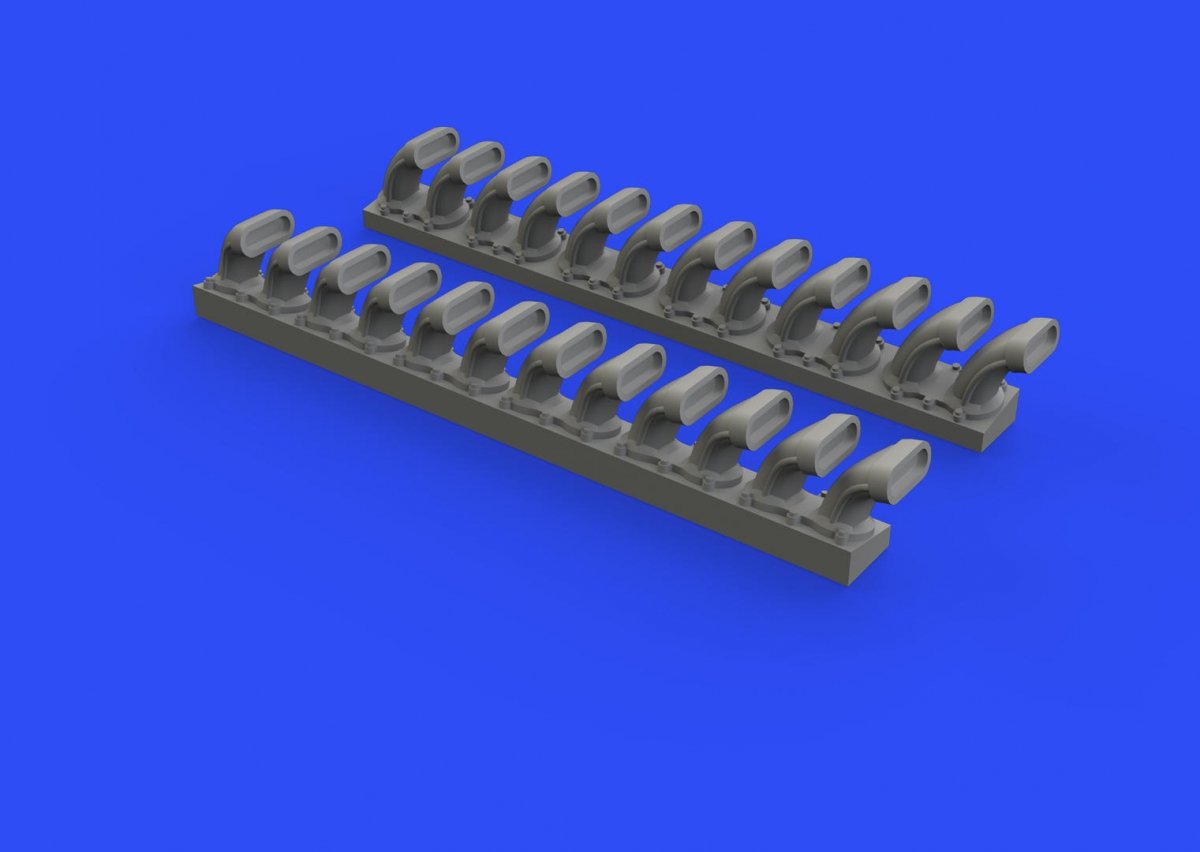 Eduard 648508 P-400 exhaust stacks 1/48 EDUARD – immagine 2
