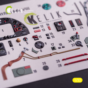 Kelik K32039 Spitfire Mk VIII - interior 3D decals for Tamiya kit 1/32