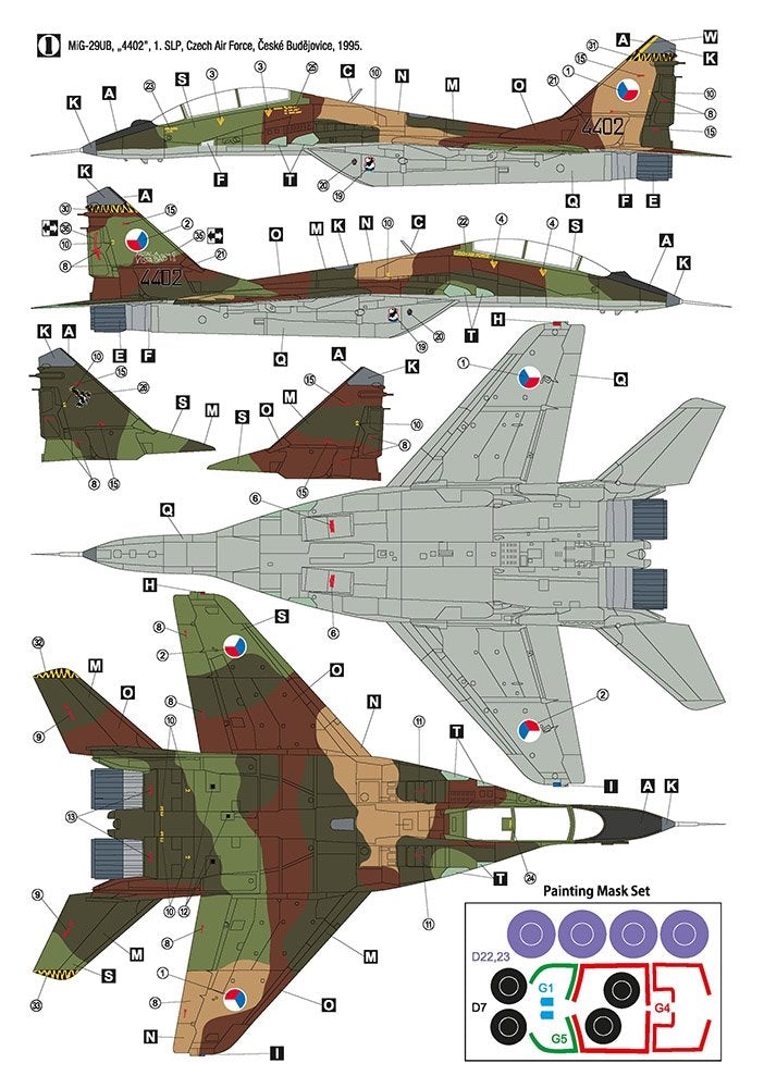 Hobby 2000 48026 MiG-29UB Czech &amp;amp; Slovak Air Force 1/48 – immagine 4