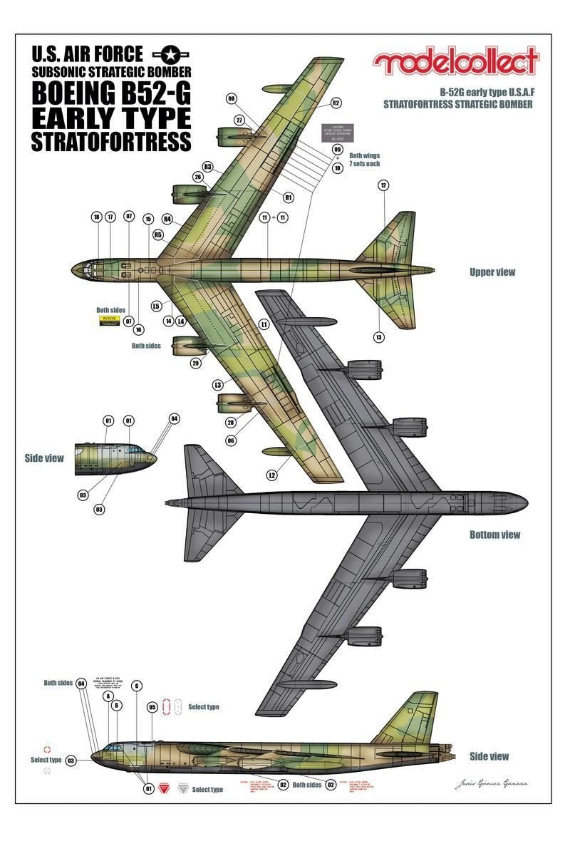 Modelcollect UA72210 B-52G Early Type 1967-1972 in Linebacker II Vietnam war 1/72 – zdjęcie 8