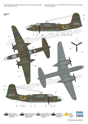 Special Hobby 72413 Boston Mk. IV/ V &amp;#39;The Last Version in RAF and Free French Service&amp;#39; 1/72 – immagine 6