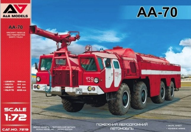 A&amp;A Models 7219 AA-70 Aircraft Rescue and Firefighting (ARFF) Truck 1/72